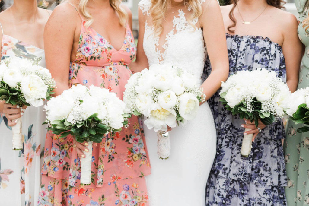 florals and bridesmaids