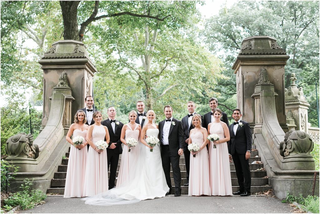 central park wedding party pictures in new york