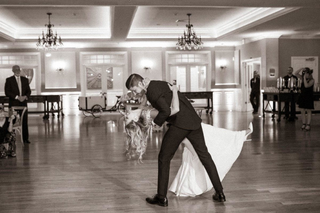 bride and groom first dance at Bear Brook Valley