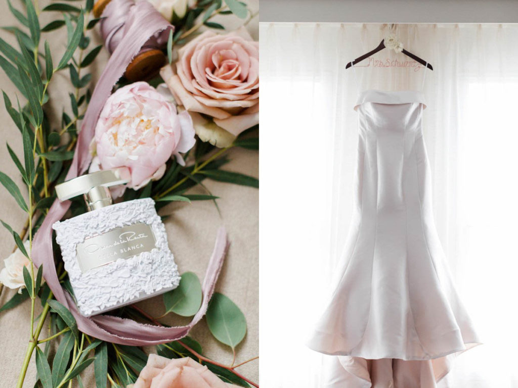 dusty rose wedding dress