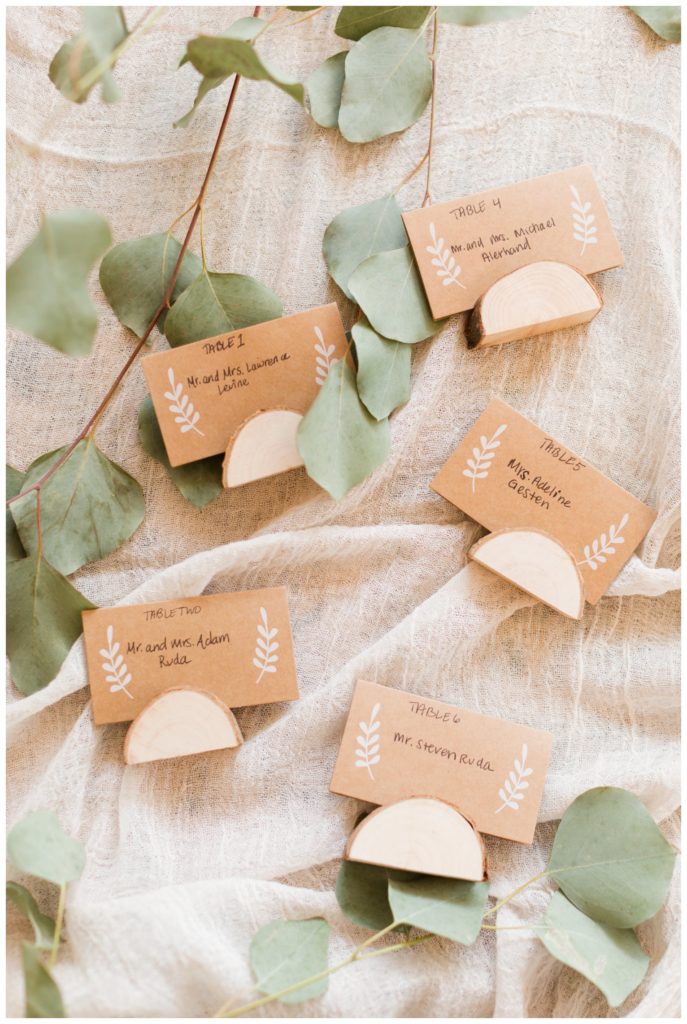 wedding day place cards