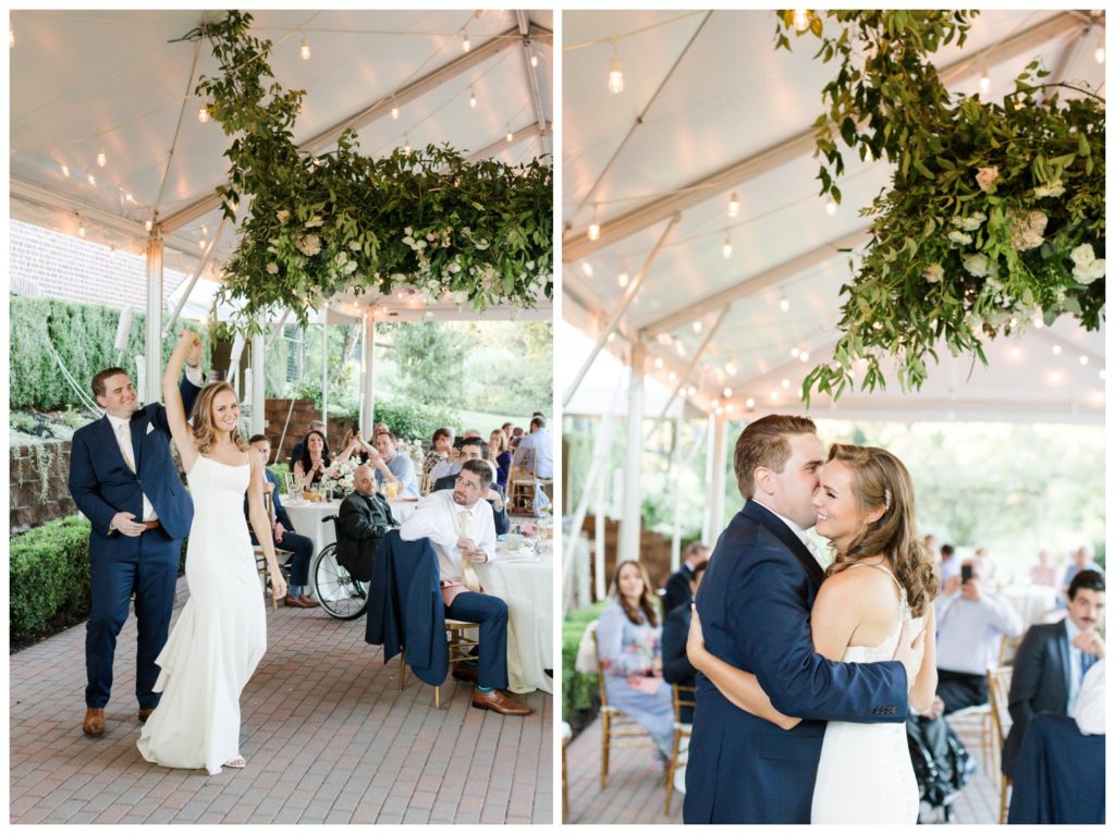 Bride and Groom First dance at Ninety Acres